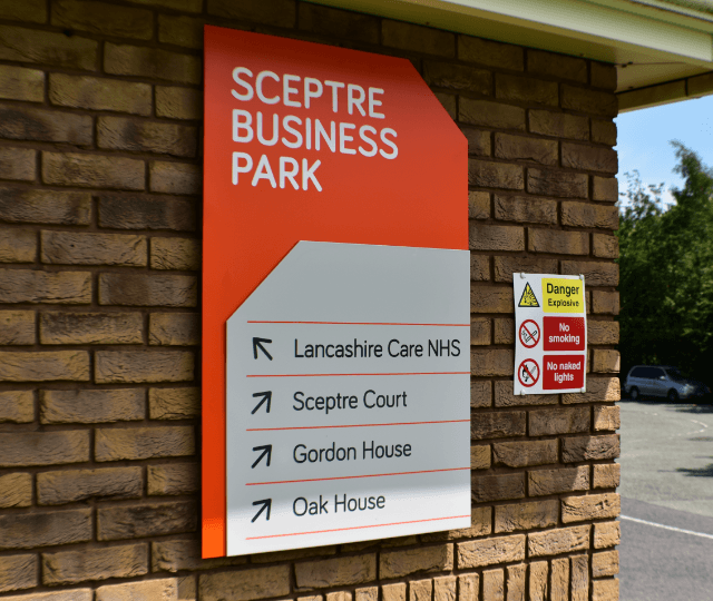 Wall Mounted Business Park Directional Sign