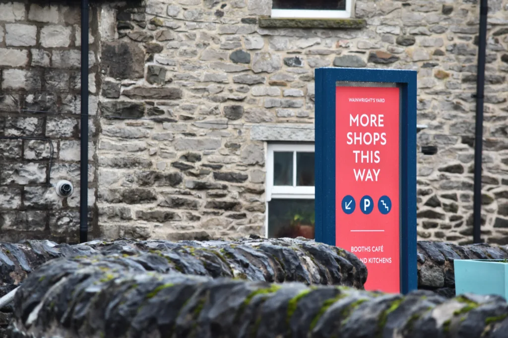 Freestanding Bespoke Sign Design - Wainwright's Yard Kendal